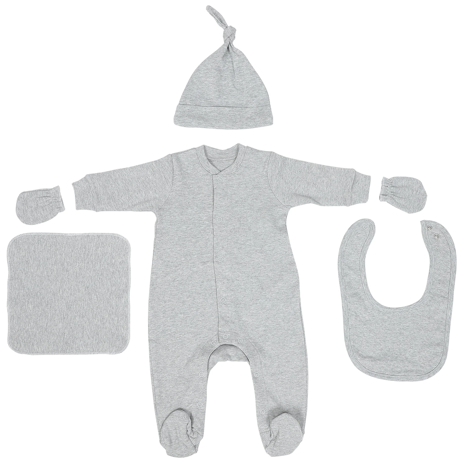 

Cotton Romper Baby Pajamas Newborn Universal Grey Bodysuit Unisex Comfortable Wear Delicate Design Warm Gift Choice Baby Coming