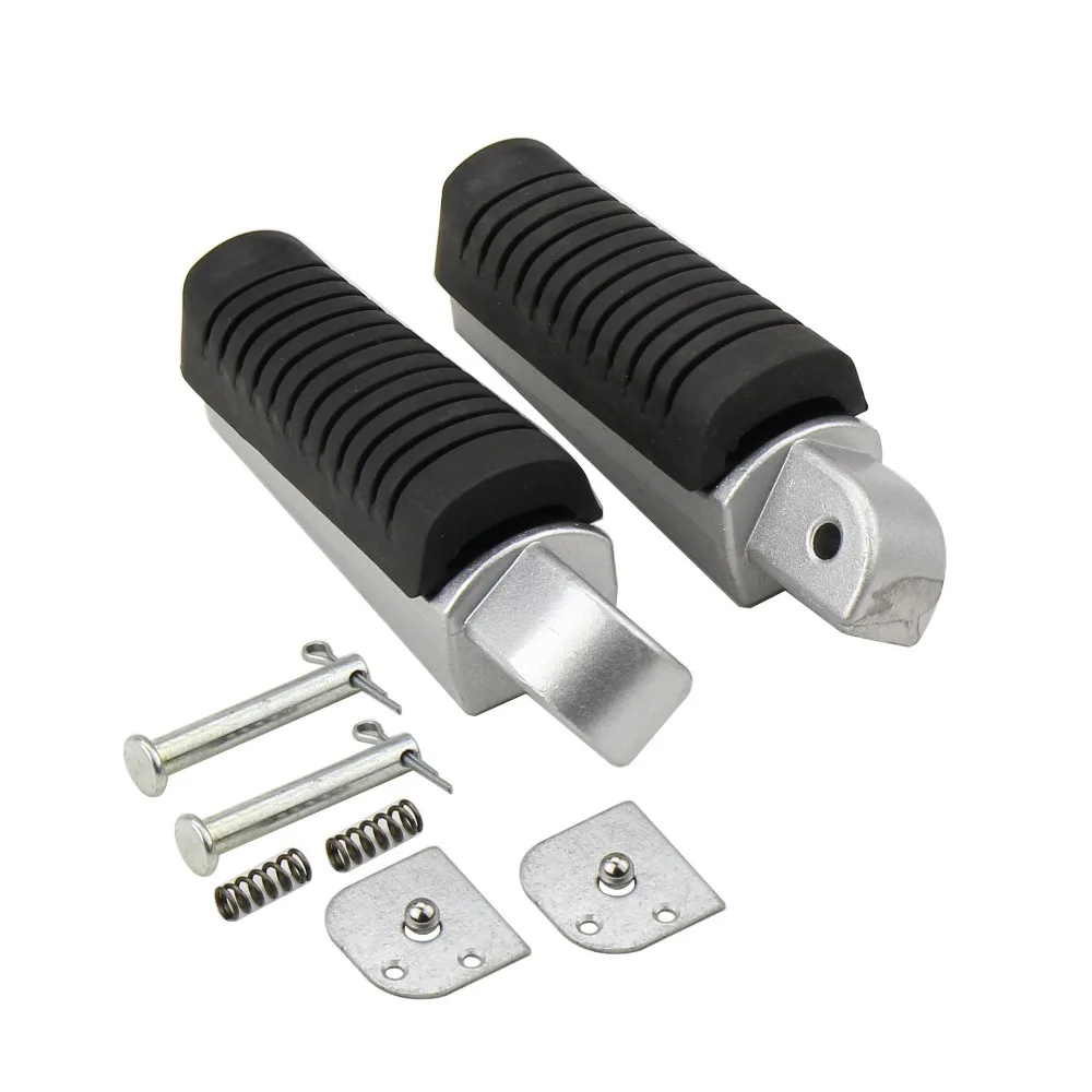 

Aluminum Motorcycle Front Footrests Anti-Slip Black Motorcycle Pedals Easy Installation Motorbike Foot Pegs