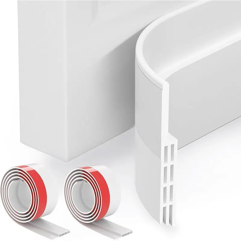 2 Piece-mounted door panel,Door sweeper is suitable for both outdoor and indoor doors,Weather-Resistant Door Seal,Garage window