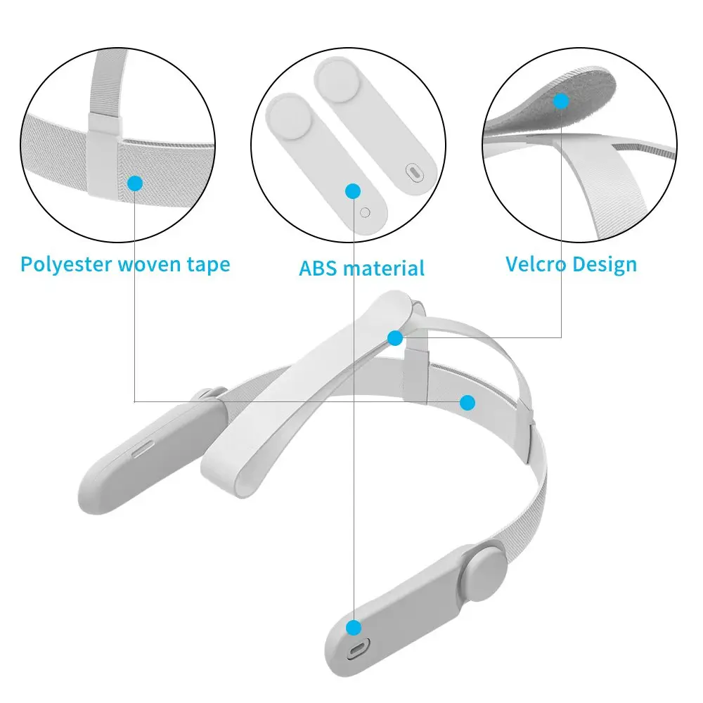 ملحقات الواقع الافتراضي استبدال حزام الرأس القابل للتعديل ومقبض وحدة التحكم الممتد لـ Meta Quest 3/3s هدية فكرة حزام الراحة