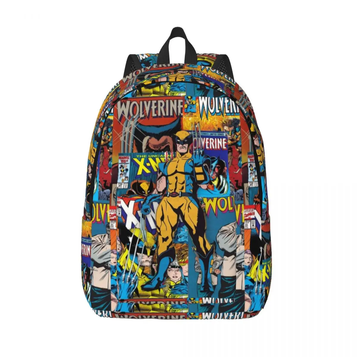 

Custom 3D Printing Wolverine Comic Wallpaper Canvas Backpacks for School College Travel Bags Bookbag Fits 15 Inch Laptop