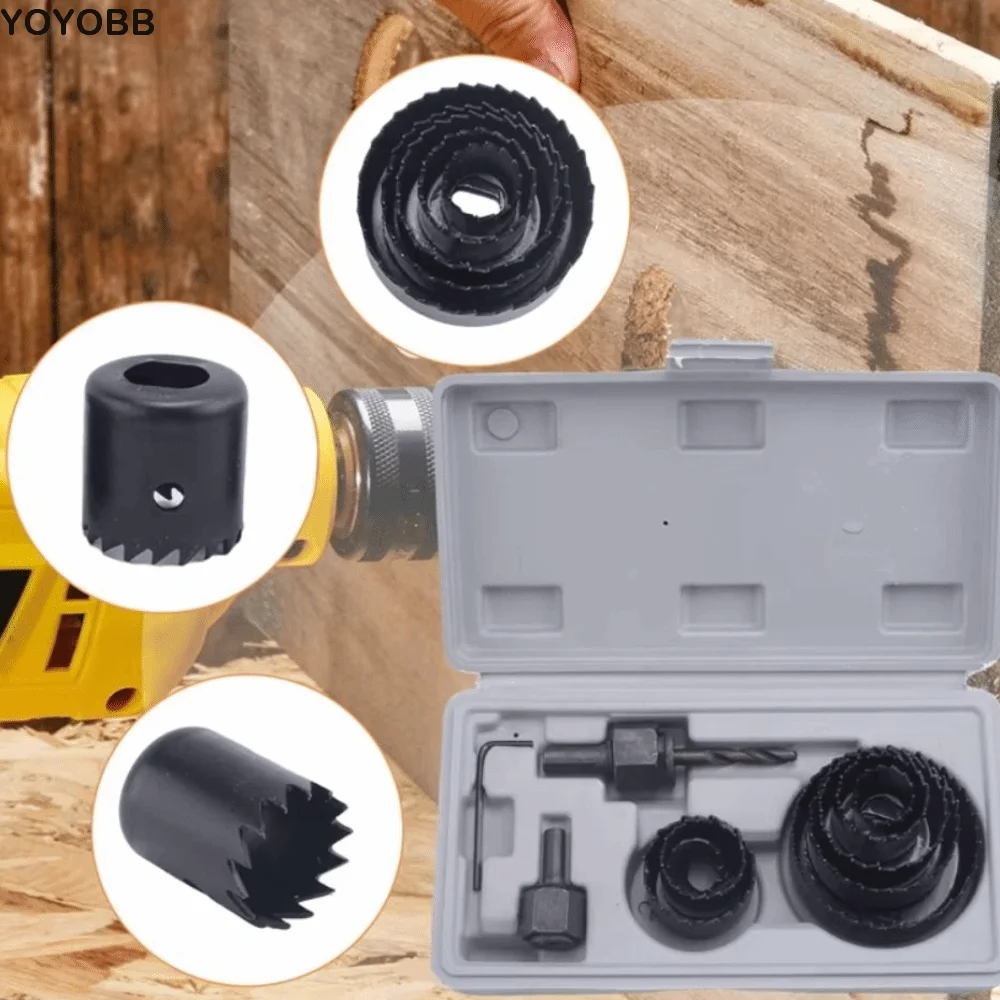 

19-127 mm Size Hole Opener Bit Round Case Drilling Cutting Set Kit Woodworking Precision Circular Drill Bits Drilling Machine