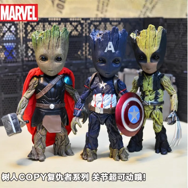 Guardians Of The Galaxy 26cm Treeman Cos Wolverine Winter Soldier Deadpool Captain America Thor Action Figure Model Toys Gifts