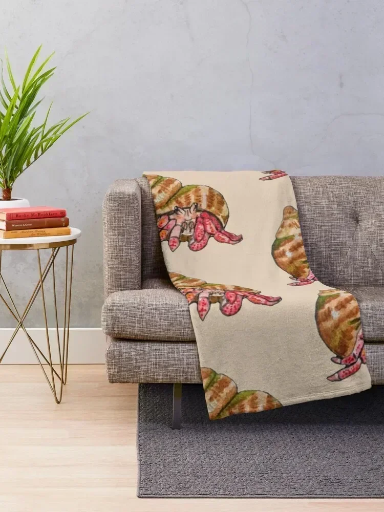 Hermit the Crab Throw Blanket Sofa Quilt warm for winter Picnic Blankets