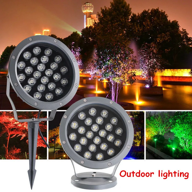 12w 18w Tree Light Landscape Lamp Lawn Lamps Grass Water Protected Garden Lighting Gazebo Led Projector Spotlights Yard Lights