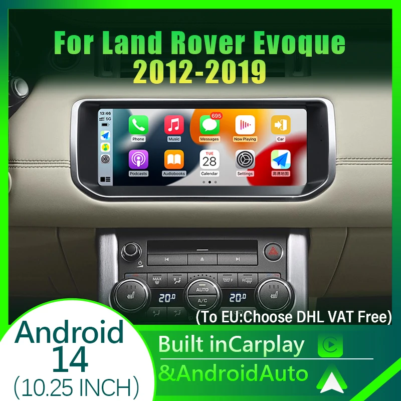 

Новый стиль Android 14 для Land Rover RangeRover Evoque LRX L538 6 + 128G Автомобильный DVD-радио Мультимедийный плеер Беспроводной Carplay Auto GPS