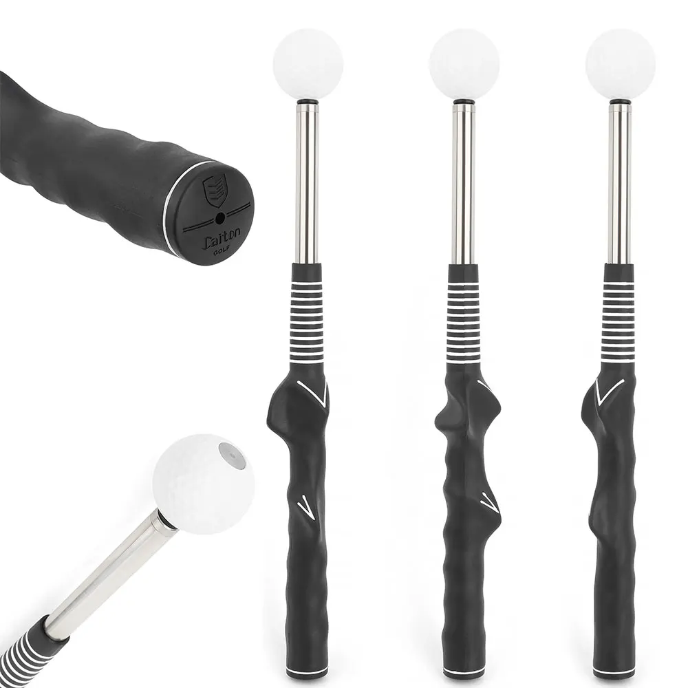 

Telescopic Golf Swing Trainer Anti-slip Grip Click Sound Tempo Beginner Indoor Outdoor Practice Training Aid Correct Swing Stick