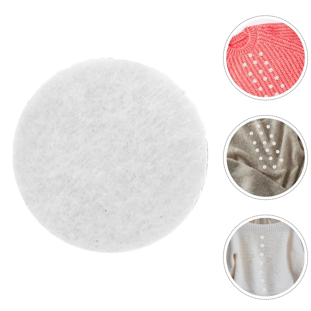 

500 Pcs Decorative Patch Stickers Round Felt Circles White Dots for Crafts Clothing Accessories DIY Projects
