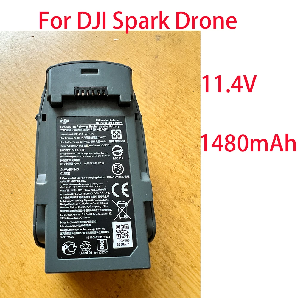 

100% новая оригинальная литий-ионная аккумуляторная батарея для дрона DJI Spark 11,4 В 1480 мАч батарея для дрона