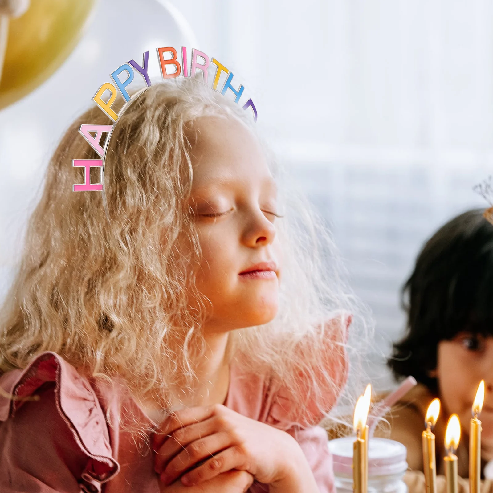 

Happy Birthday Headb Letter Design Hairb Party Headdress Decoration Ring Children Hoops Metal Photo Prop Accessories Durable