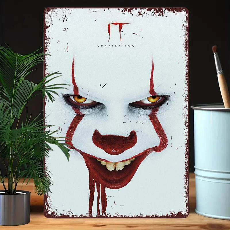 [Vintage Metal Sign] Vintage Metal  Clown and Pennywise Tin Sign Poster | Perfect Home Decor Gift for Room Decoration