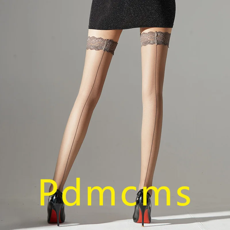 

2025 new H117 string sexy black silk ultra-thin stockings high stockings knee socks pure lace stockings rear vertical line Yiwu