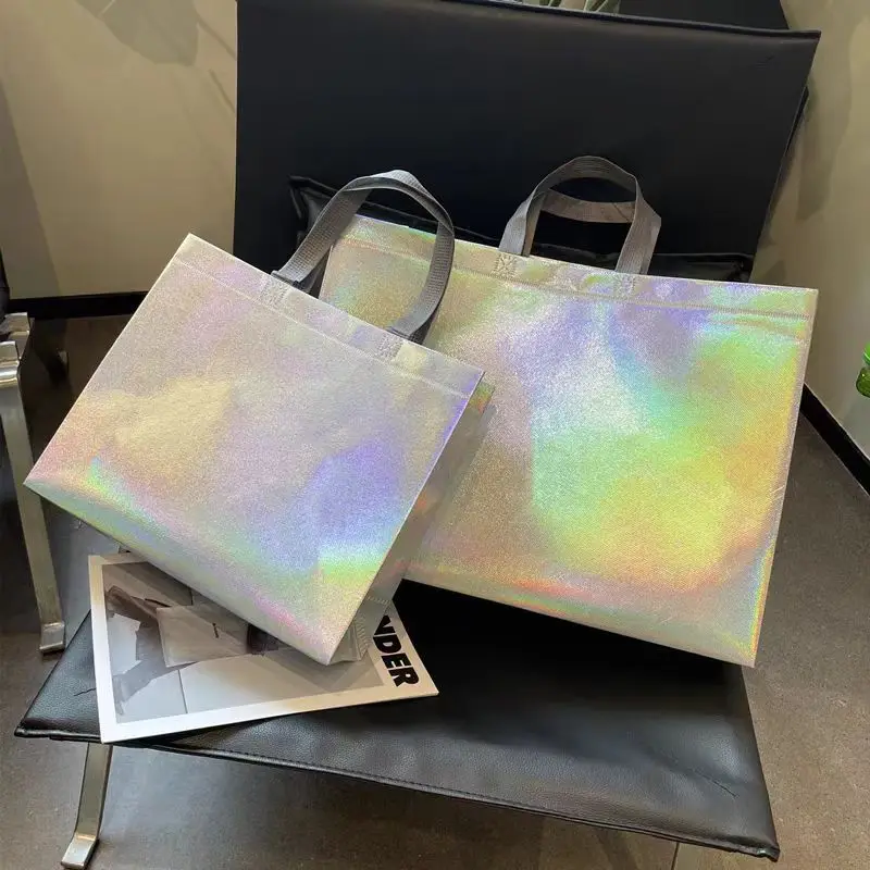20 pieces single shoulder handbag women\'s shoe shopping bag high-end non-woven bag clothing store bag packaging bag printed logo