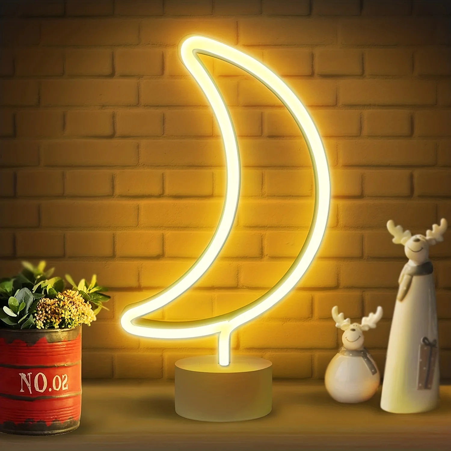 1 pieza, letrero de neón con iluminación decorativa para encimera, USB o 3 pilas AA, adecuado para fiestas navideñas, iluminación del hogar de cocina, luz nocturna para decoración de habitaciones (batería no incluida)