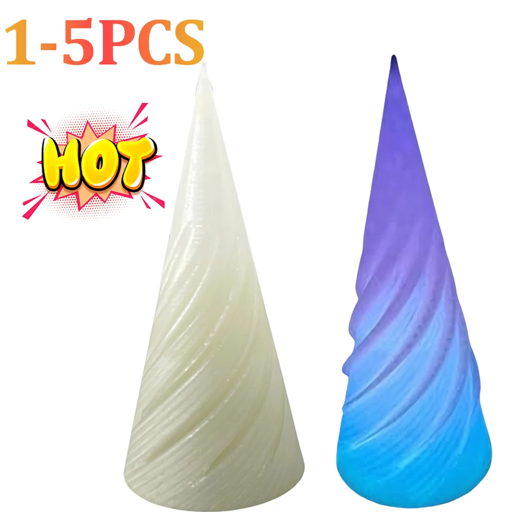 Luminous 3D Printed Spiral Cone Toy Mini Vortex Thread Illusion Desk Toy Pass Through Pyramid Fidget Toy for Kids and Adults