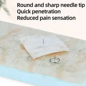 100 ks/krabice Sada pro akupresuru ušních semen Lisovací jehla Ušní semena Aurikulární intradermální akupunkturní masážní přístroj Moxovací jehla 6 nejlepší prodej akupunkturní jehly - №5