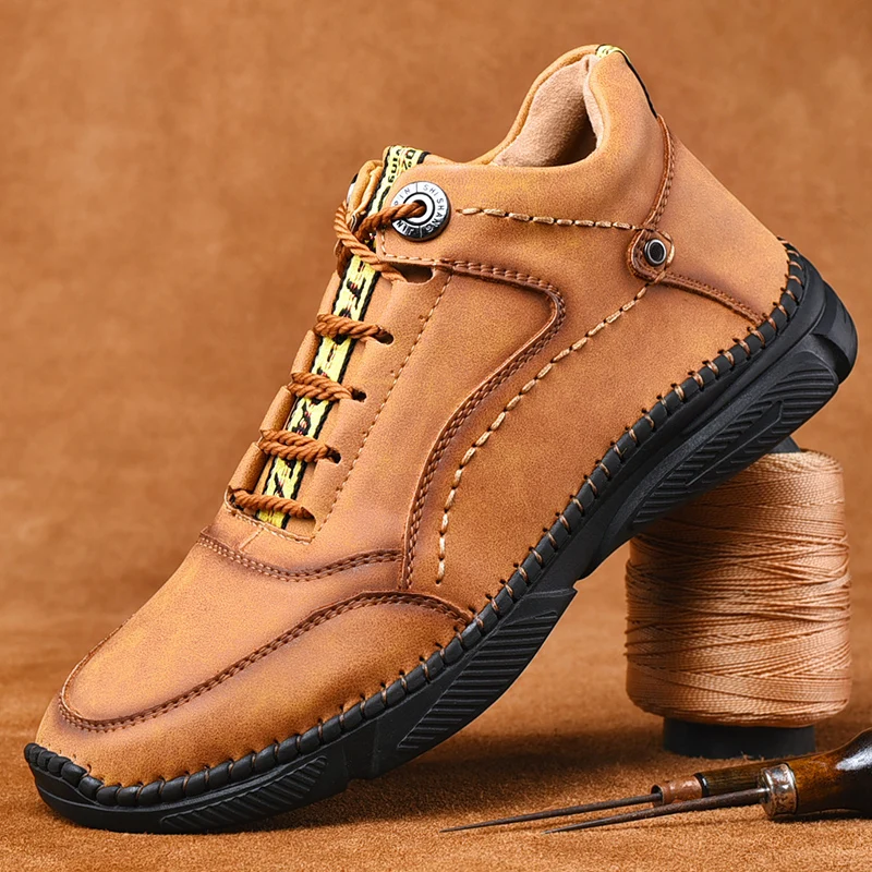 

Men Casual Single Shoes Hand Sewn Non Slip Breathable Comfortable Shock-absorbing Outdoor Sports Oversized Shoes (38-48)