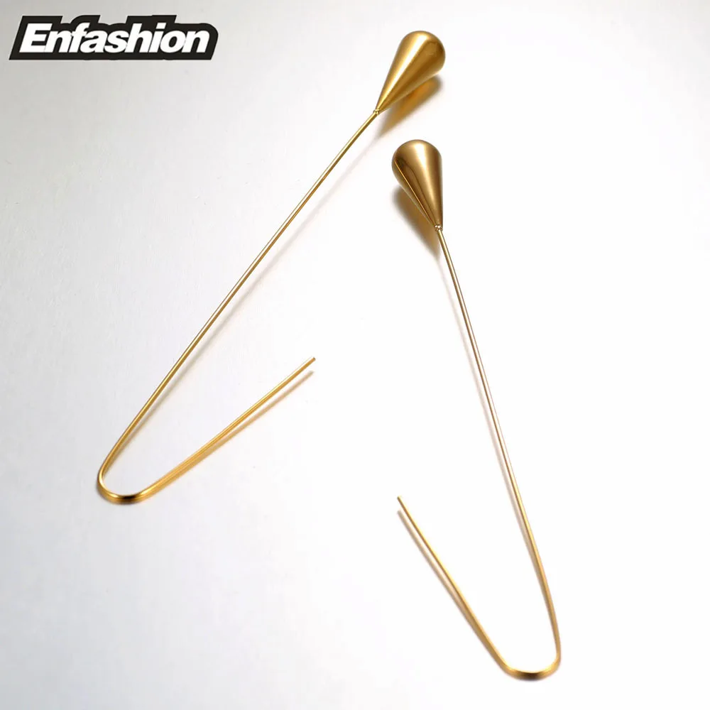 Enfashion Water Drop Shape Dangle Earrings Gold color Earings Drop Earrings For Women Long Earring Fashion Jewelry brinco