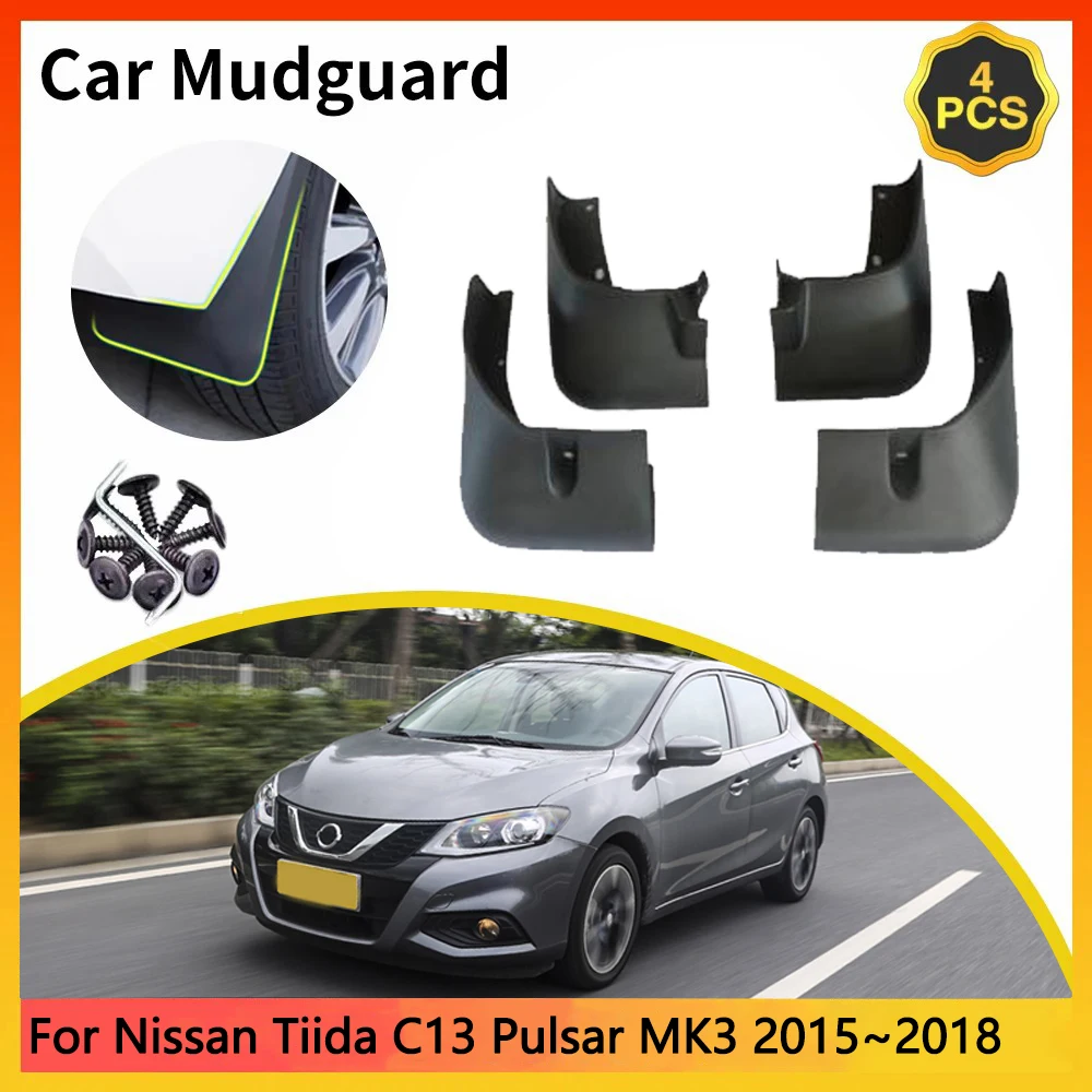 

Для Nissan Tiida C13 Pulsar MK3 2015 ~ 2018 2016 автомобильные брызговики брызговики брызговики аксессуары для крыльев авто
