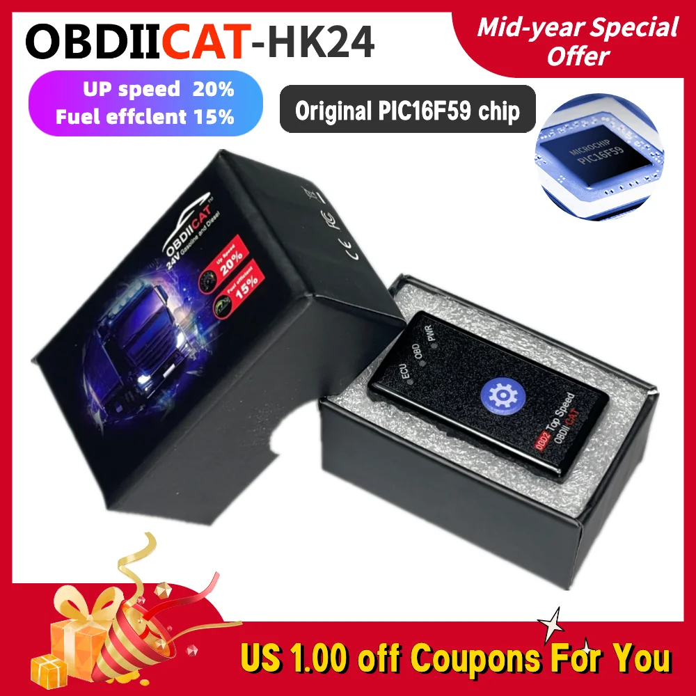 Wholesale PriceHK24 obd eleven car Can WorkFor Both chip tuning gasoline and diesel Cars 2in1 Fuel Saving 15% Power Increase 20%