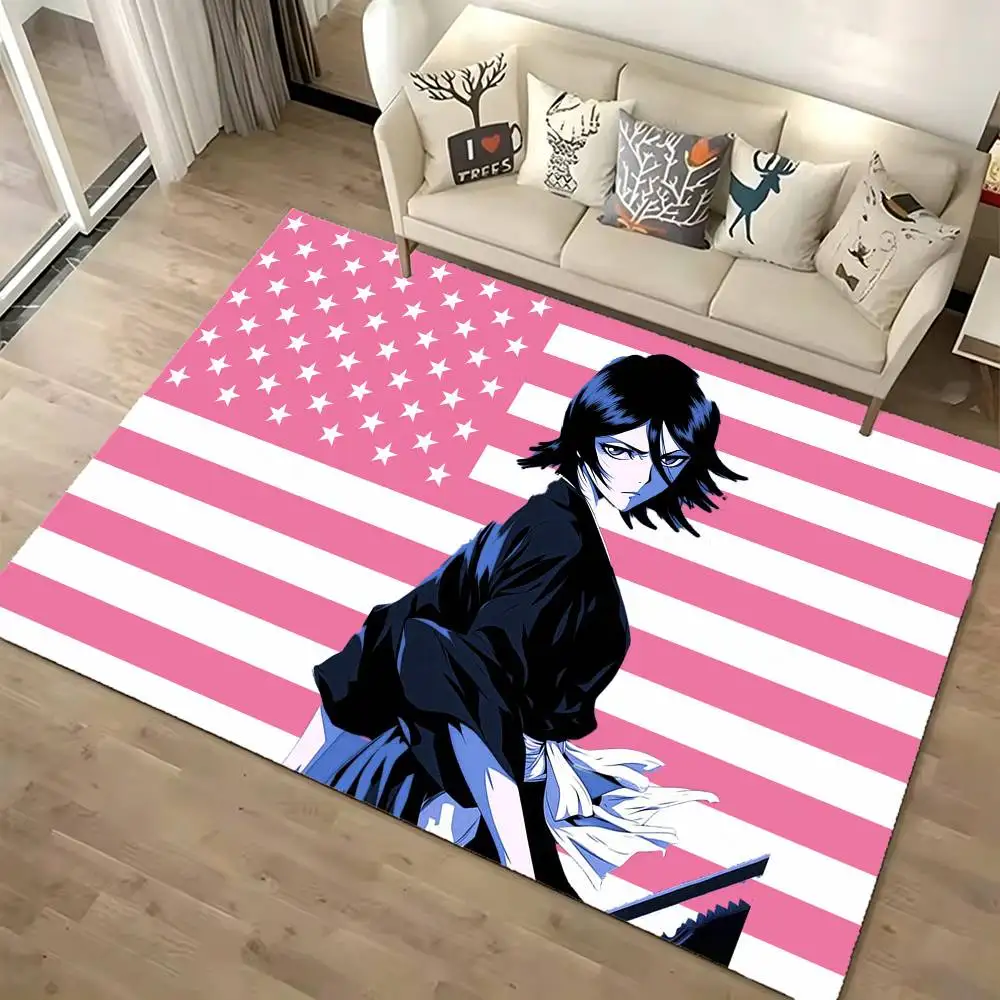 B-BLEACH-S R-Rukia Kuchiki-S Floor Mat Bathroom Absorbent Mat Rugs Simple Door Dirt-resistant Mat Home Kitchen Mat