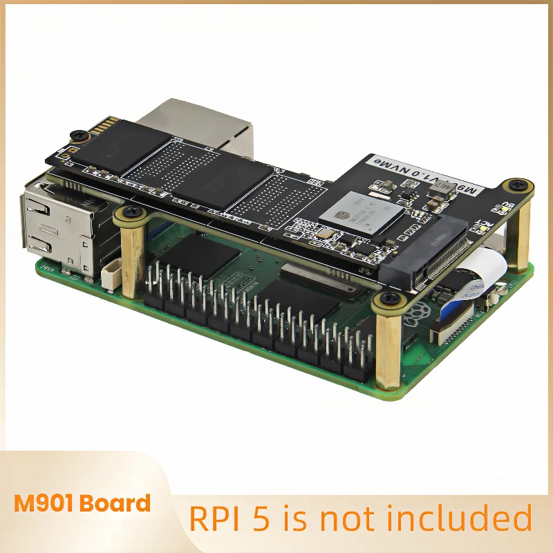 M901 pcie bis m.2 nvme ssd board schild hut 2280 2260 2242 2230 für raspberry pi 5