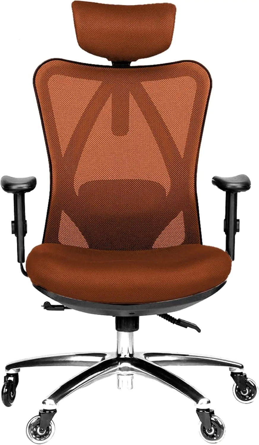 Duramont Ergonomic Office Chair - Adjustable High Back Desk Chair With Lumbar Support & Rollerblade Wheels - Breathable Mesh,