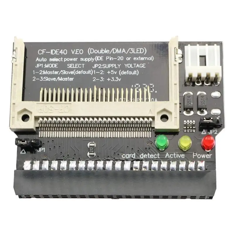 652F to IDE 3.5 in To 40Pin Compact Flash Card Adapter Bootable for Computer