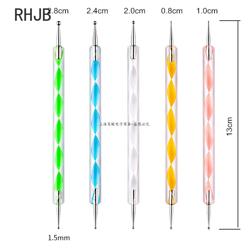 New 2023 Multiple nail art nail brush Design Tip Drawing Carving Dotting Nail Pen Builder Flat Liner Acrylic Gel Polish Manicure