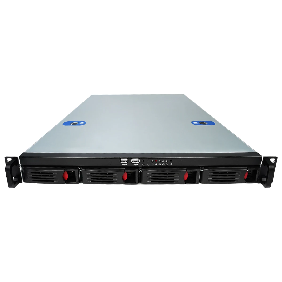 1U Industrial Rack Server Case 4 Bays SATA SAS HDD Enclosure 4x4028 Fans Full Height Slot 1.2mm SGCC For Big Data