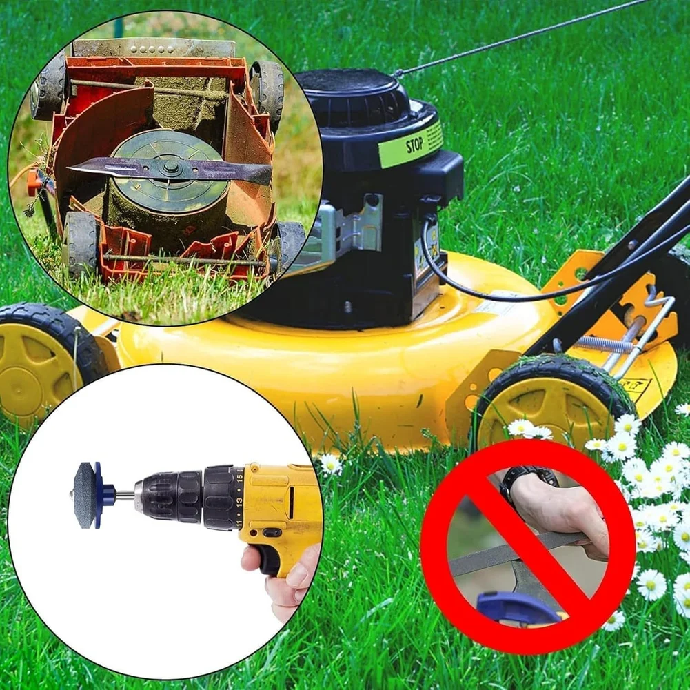 4Pcs Grass Mower Blade Sharpening Stone Set With Balancer For Garden For Edgers For Scissors Home Tool Maintenance Tool