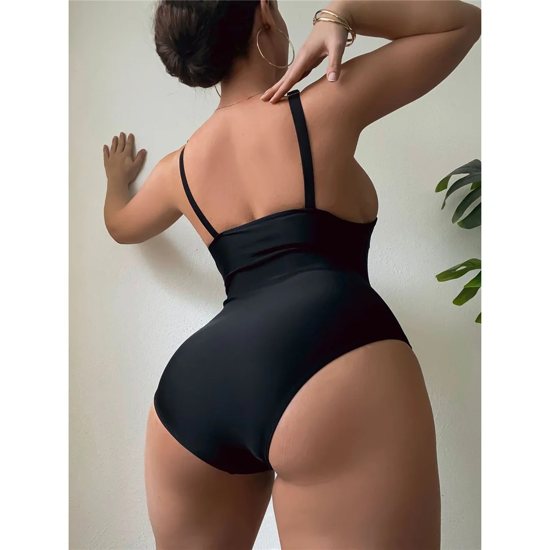S - XL 2026 Einteiliger Badeanzug mit Mesh-Einsätzen, transparent, Damen-Bademode, durchsichtig, hoher Beinausschnitt, Badeanzug, Badebekleidung, Schwimmanzug V8529 – Detail 3