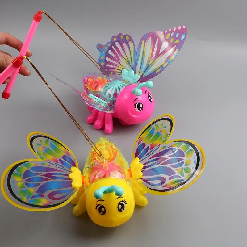 New Mid-Autumn Handheld Lantern Toy with Music And  Lights Cartoon  Bee Flower Lantern for Children