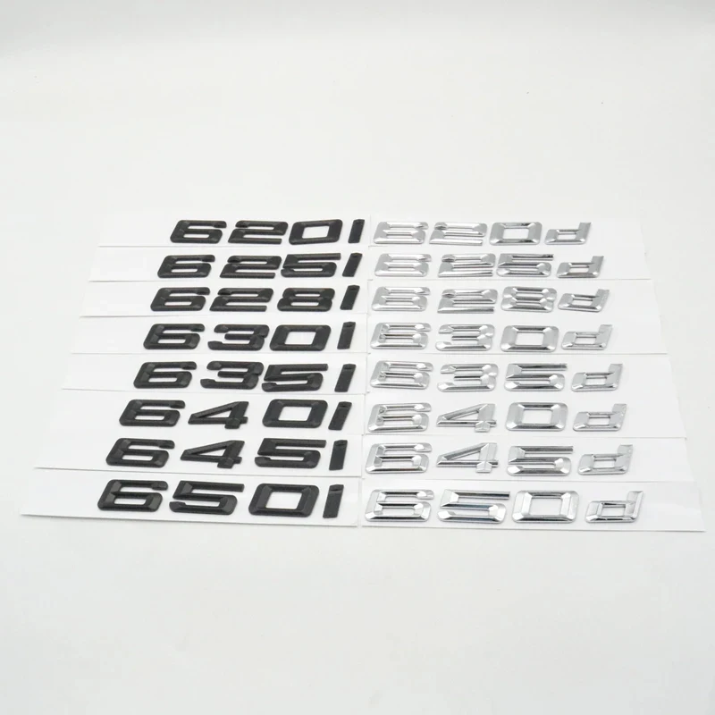 

3D Glossy Black Trunk Emblem Badge Logo For BMW 6 Series E63 E64 F12 F13 630i 635i 640i 645i 650i 620d 630d 625d 628d 635d 640d