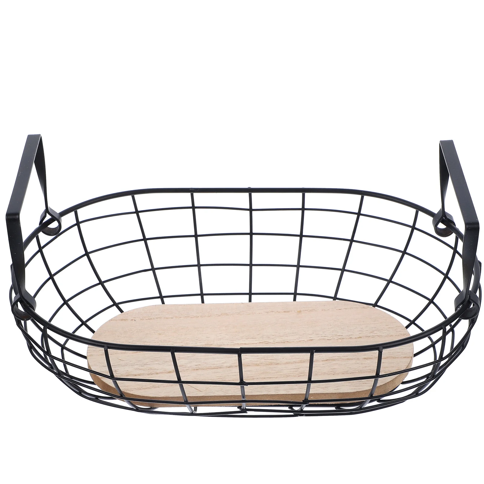 

1pc Storage Basket Brown Iron Fruit Basket For Kitchen Snack Bread Organizer Household Sundry Container Multi-Functional Tea