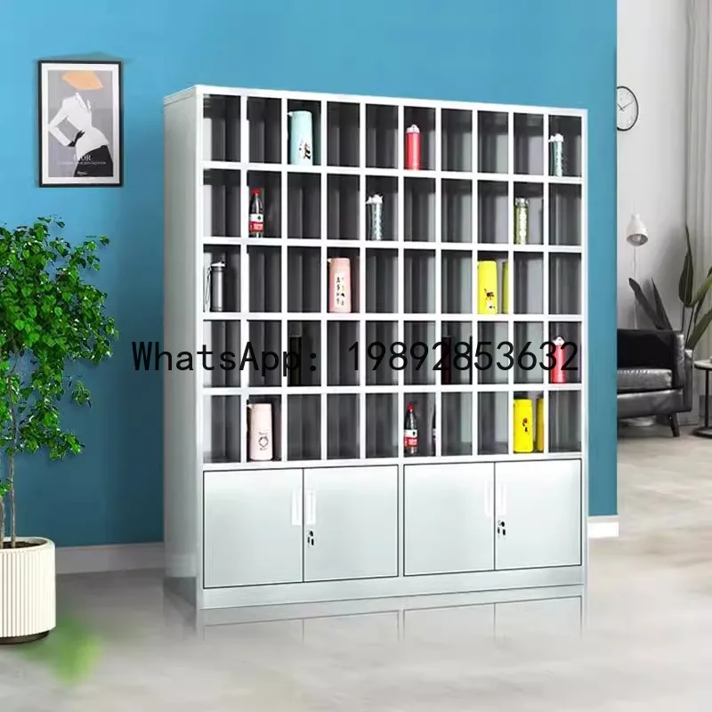 

X-21 stainless steel multi-tier water bottle rack - employee water bottle cabinet - workshop multi-compartment water bottle