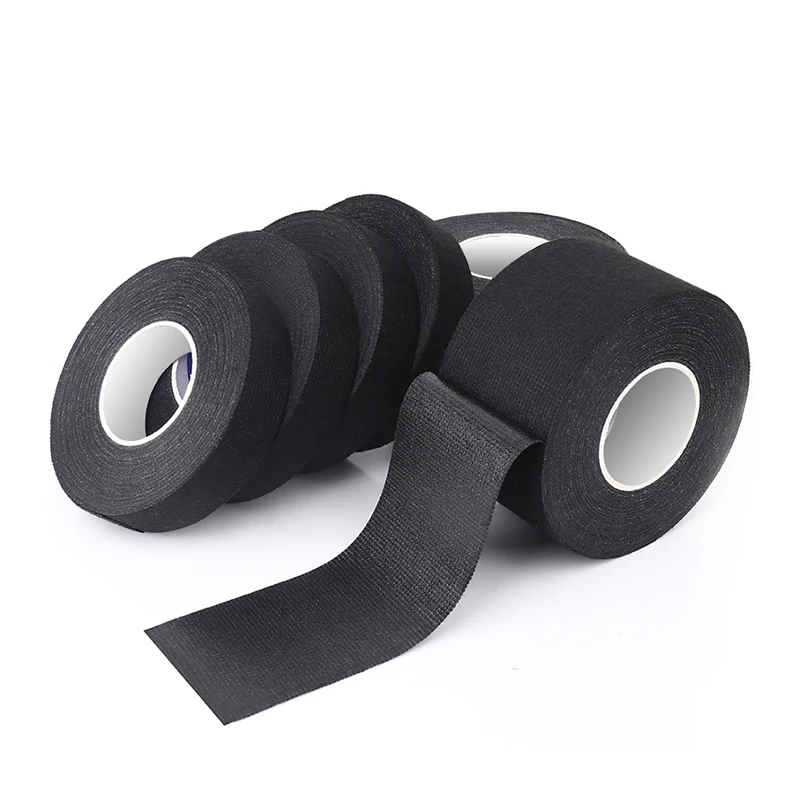 Fabric Cloth Tape Automotive Wiring Harness Black Flannel Car Anti Rattle Self Adhesive Felt Tape Waterproof Glue Polyester tape