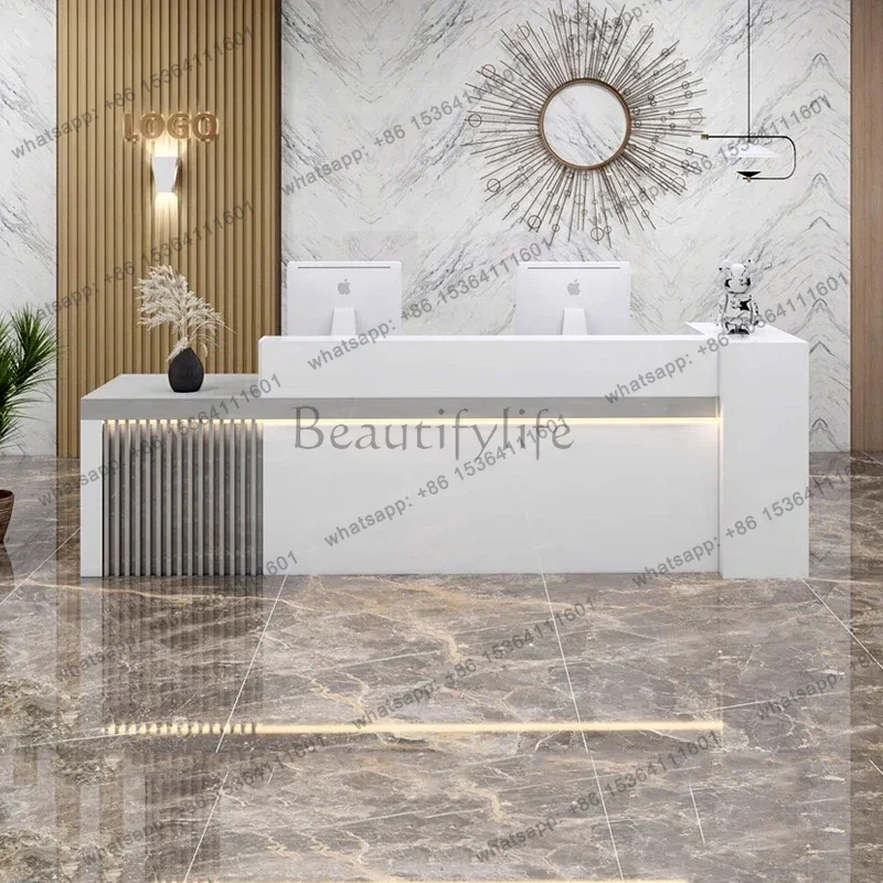 LD Organizers Design Reception Desks Company Long Modern Shop Beauty Bar  Luxury Scrivania Commercial Furniture