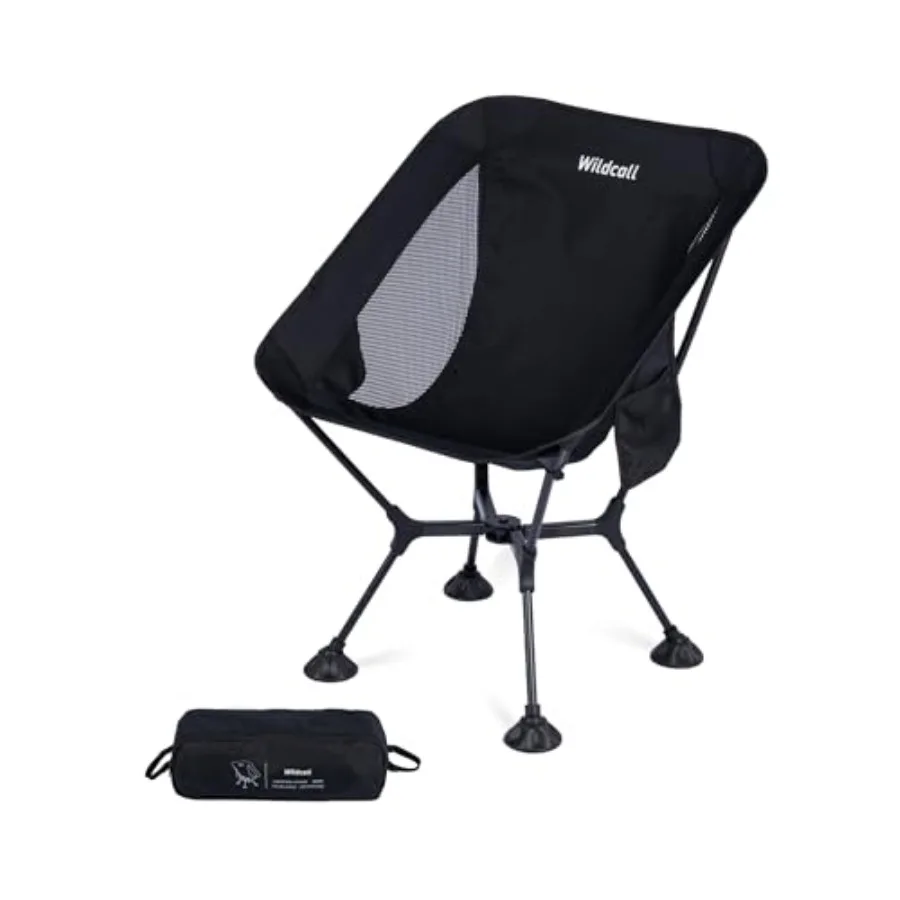 

Lightweight Folding Camping Chair Quick Setup Frame Beach Chair Compact Backpacking Chair with Anti-Sink Feet