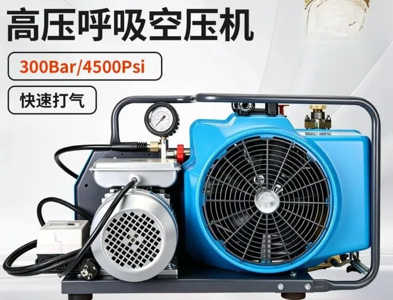 High Pressure Breathing Air Compressor Submersible Air Pump 300Bar Fire Cylinder Filling Machine Portable