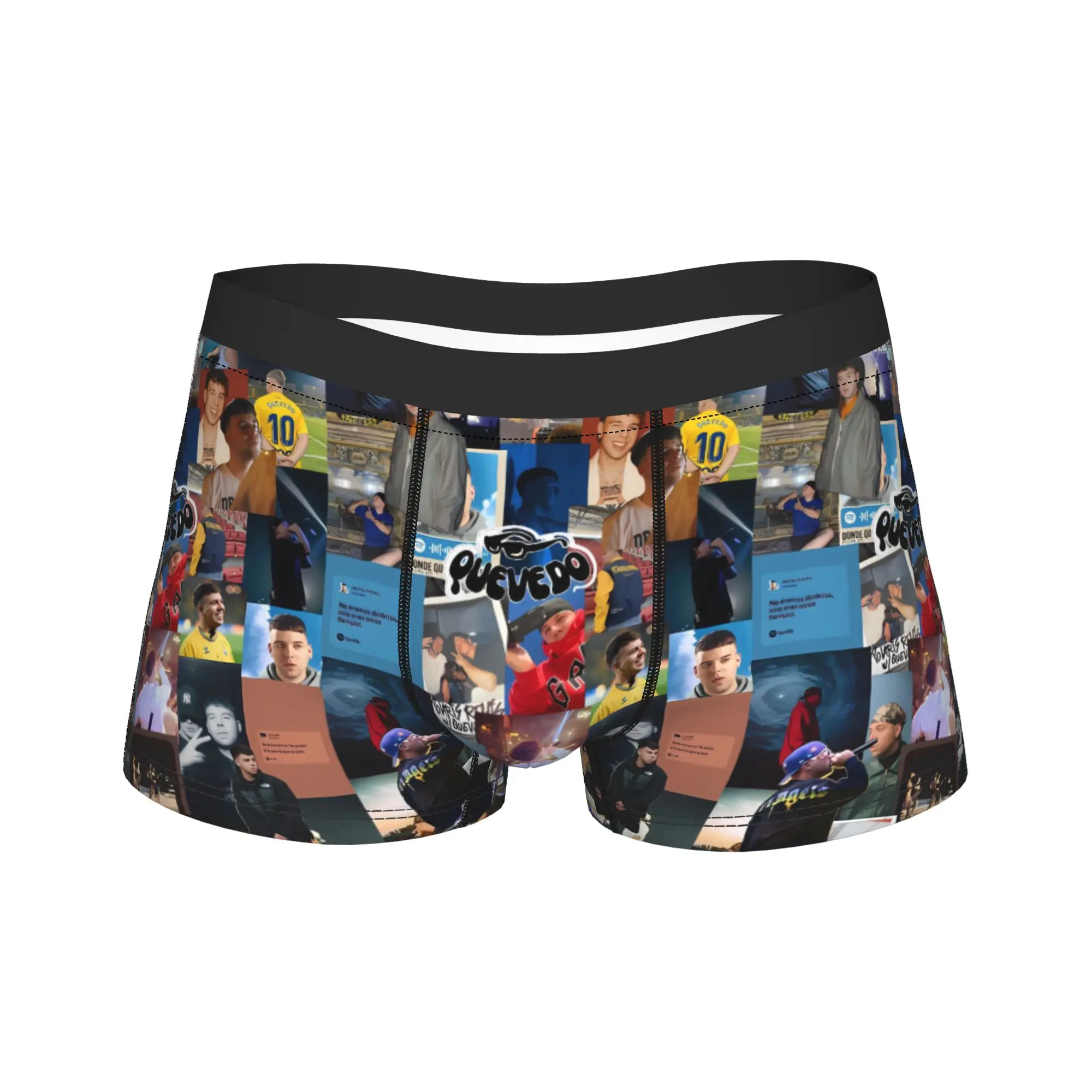 

Rapper Quevedo Underwear Customs Boxershorts High Quality Male Underpants Comfortable Boxer Brief Birthday Present