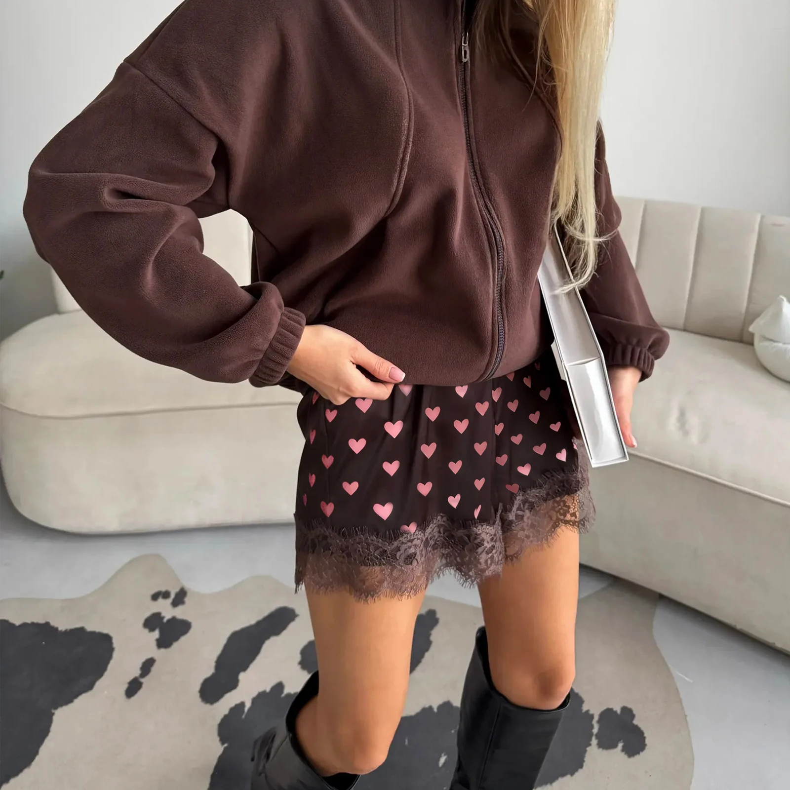 Women Lace Trim Satin Mini Shorts Solid/Heart Elastic Waist y2k Coquette Aesthetic Boxer Slip Pettipants French Knickers Bottoms