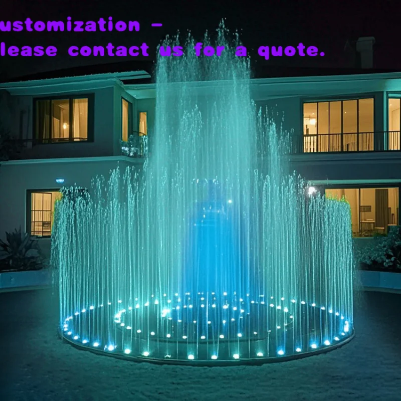custom.Faery Round Stainless Steel Music Fountain with Dancing Feature Hotel Garden Patio Decor