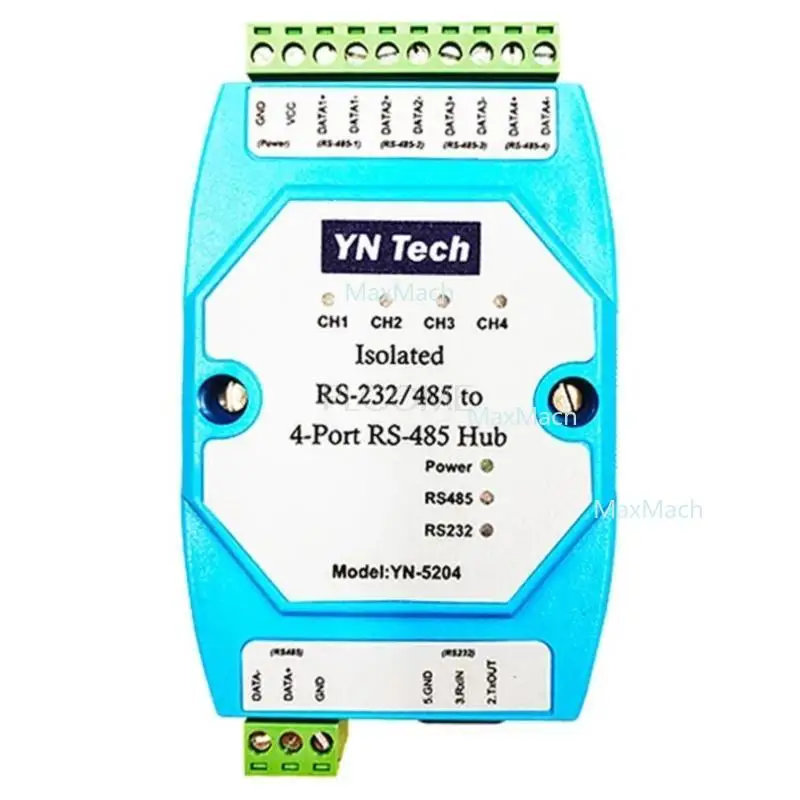 موزع المنفذ التسلسلي RS485/RS232 المعزول بصريًا إلى 4/8 منافذ RS-485 HUB
