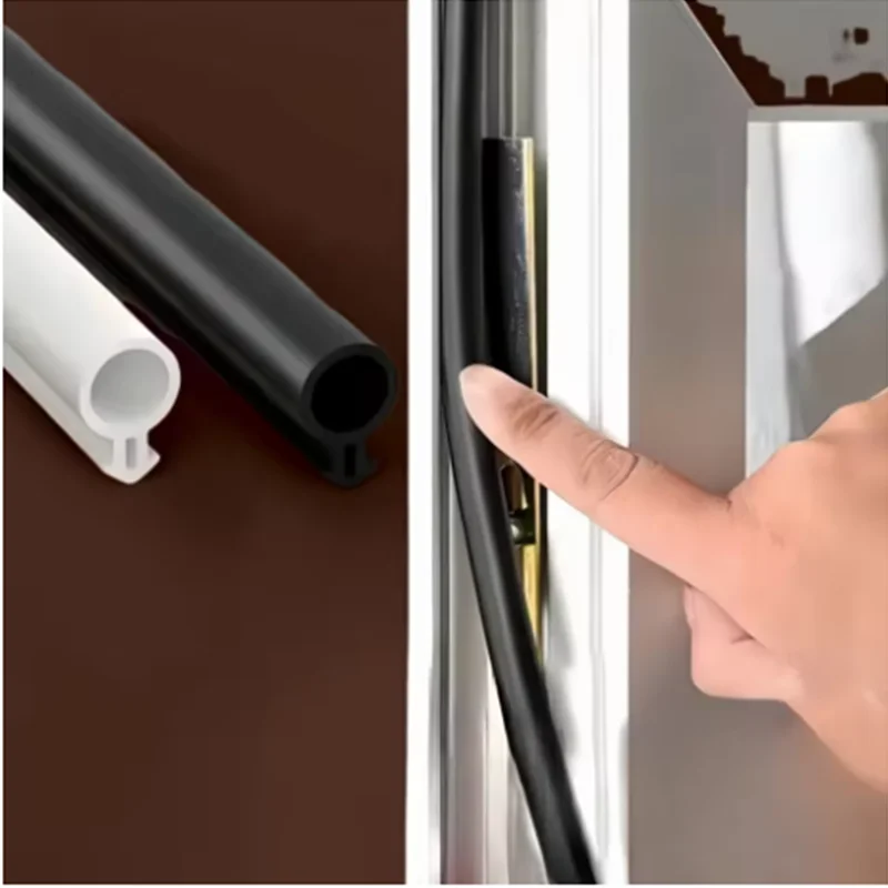 5/10/20M Plastic Steel Door And Window Sealing Strip Weatherproof Dust-proof O Type Multifunction Silicone Rubber Sealing Strip