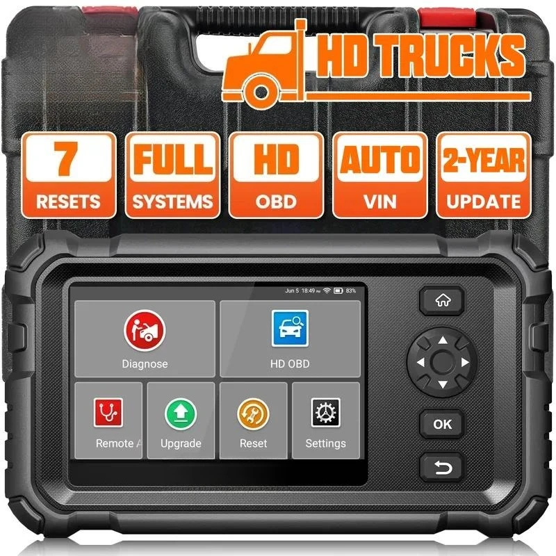 CRP129 HD Full System Diagnostic Scan Tool ABS SRS Code Reader DPF Regen for Truck & Commercial Vehicle