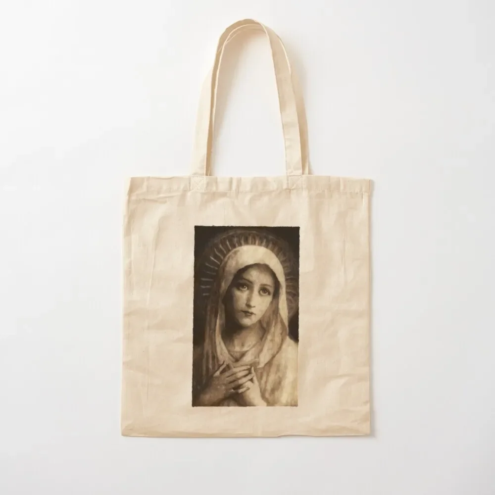 

Vintage Virgin Mary Painting Tote Bag bags woman 2025 university shopper bag Tote Bag