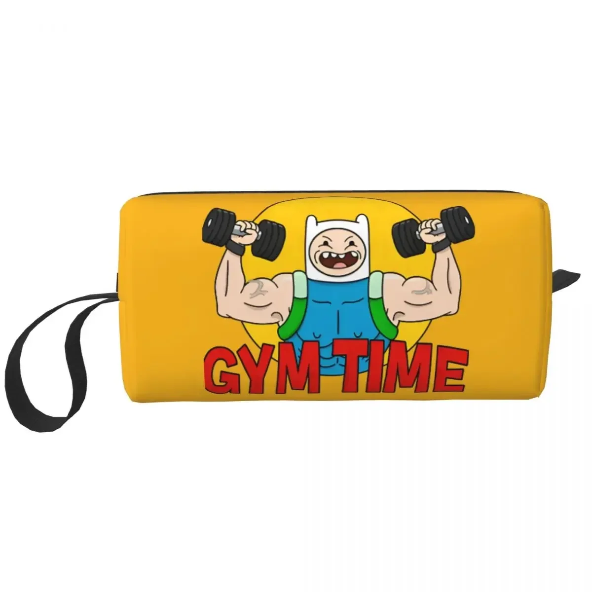 

Adventure Times Jacked Finn Gym Time Cosmetic Bag for Women Makeup Bags Travel Zipper Toiletry Bag Organizer Storage Bag