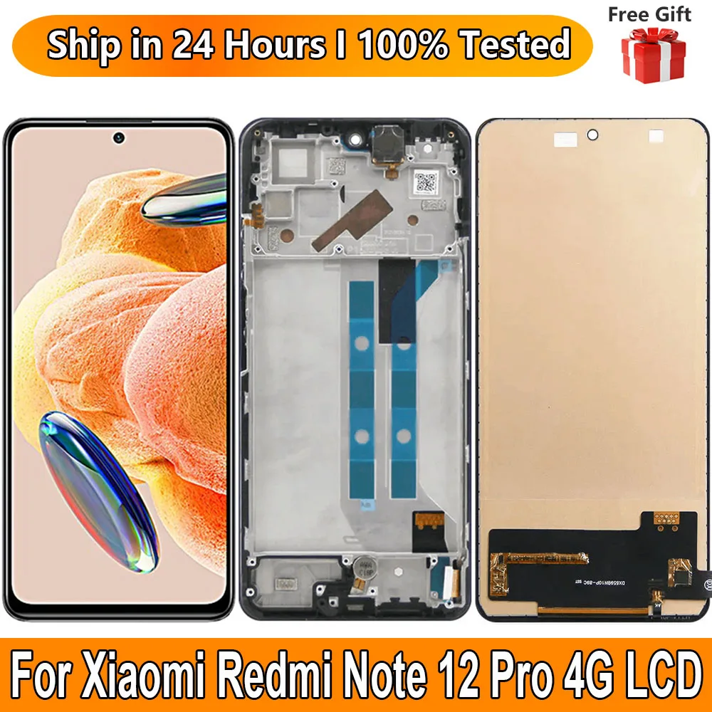 

6.67''AMOLED For Xiaomi Redmi Note 12 Pro 4G LCD Display Screen Touch Panel Digitizer Replacement Parts ‎2209116AG, 2209116AG