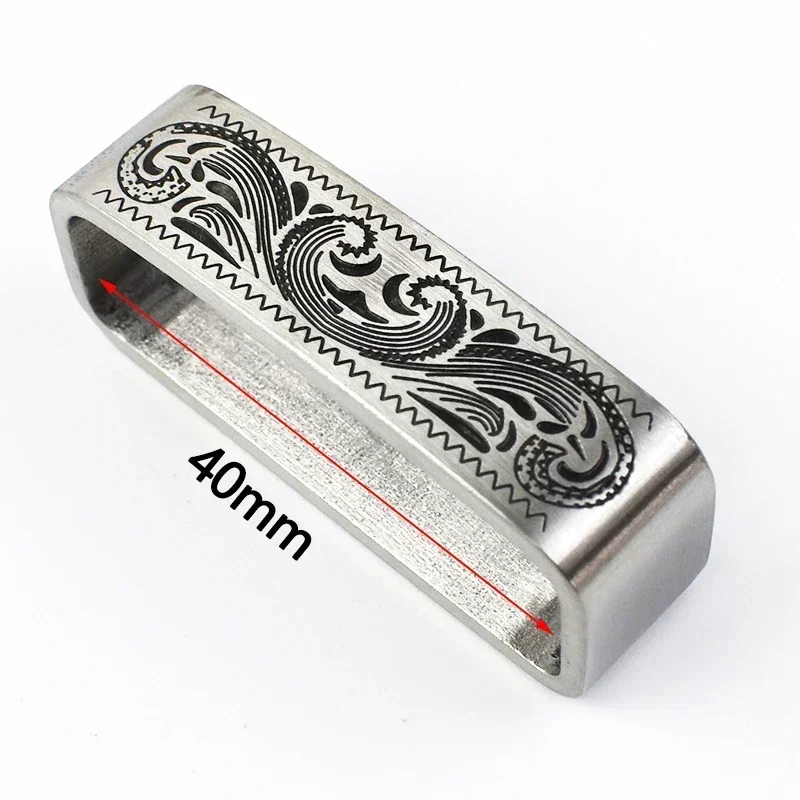 Deepeel 40mm szlufka ze szczotkowanego metalu solidny pasek ze stali nierdzewnej 3.7-3.9cm paski DIY skórzane rzemiosło sprzęt akcesoria do dżinsów